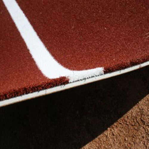 Clay Softball Batting Mat Pro with White Inlaid Turf Lines